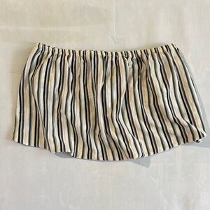 American Eagle Outfitters Striped Crop Top - Black and Cream